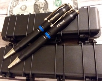 Thin Blue Line 308 cal bullet pen | Police Officer Gifts | Sheriff | Deputy | LEO | Free Engraving | Fathers day  gift for men tbl