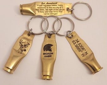 Bullet Casing Keychain Engraved hkc