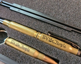 We The People set - Bullet Pen/Opener set | groom groomsman gift | Fathers Day Gift for Men wtp