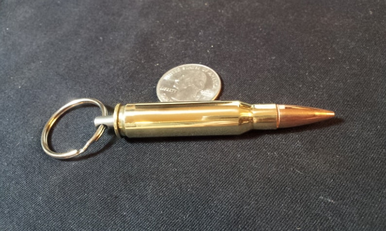 308 Bullet Keychain Groomsmen Fathers Day gift for men image 1