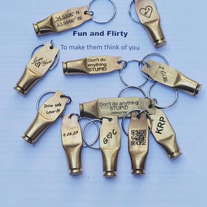 Bullet Casing Keychain Engraved hkc Bild 4