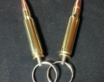 Two 308 Bullet Keychain Groomsmen Fathers Day gift for men