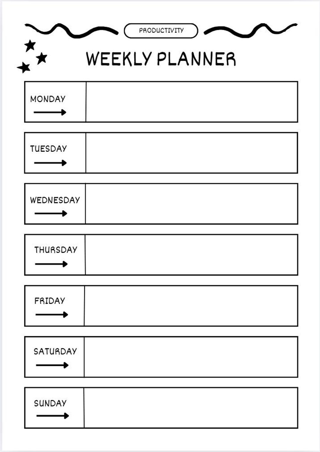Weekly Panner, Printable Download - Etsy