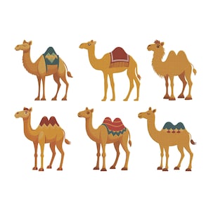 Camal broderidesign, Camal maskinbroderifil, 6 designer, 5 storlekar, direkt nedladdning
