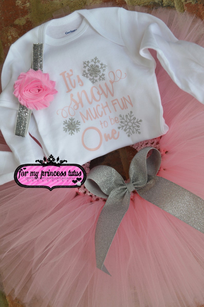First Birthday Winter Outfit Snow Much Fun outfit baby girl Etsy