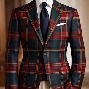 Chaqueta de tartán escocés para hombre. Chaqueta de boda tradicional de tartán. Disponible en más de 50 tejidos de tartán.
