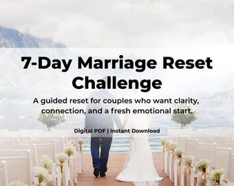 7-Day Marriage Reset Challenge | Relationship Help Workbook | Digital PDF