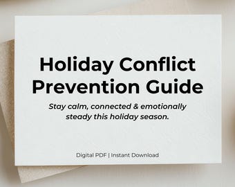 Holiday Conflict Prevention Guide | Couples Communication Scripts | Instant Download