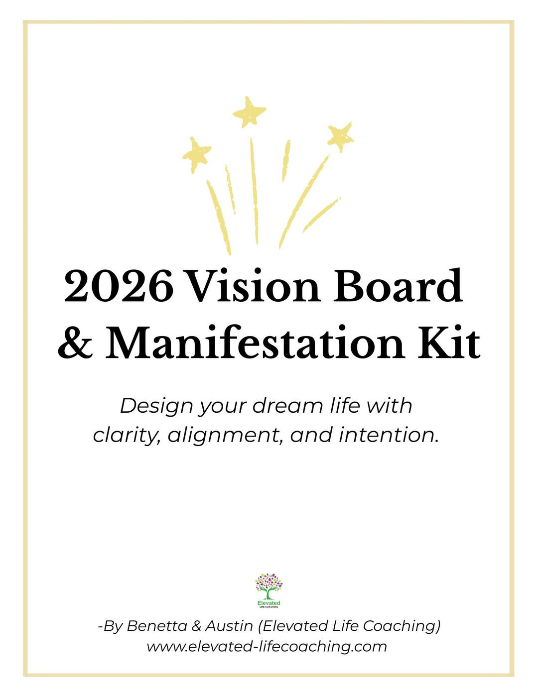 2026 Vision Board and Manifestation Kit | Printable Workbook (digital ...