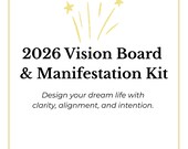 2026 Vision Board and Manifestation Kit | Printable Workbook (Digital Download) | Goal Setting Planner