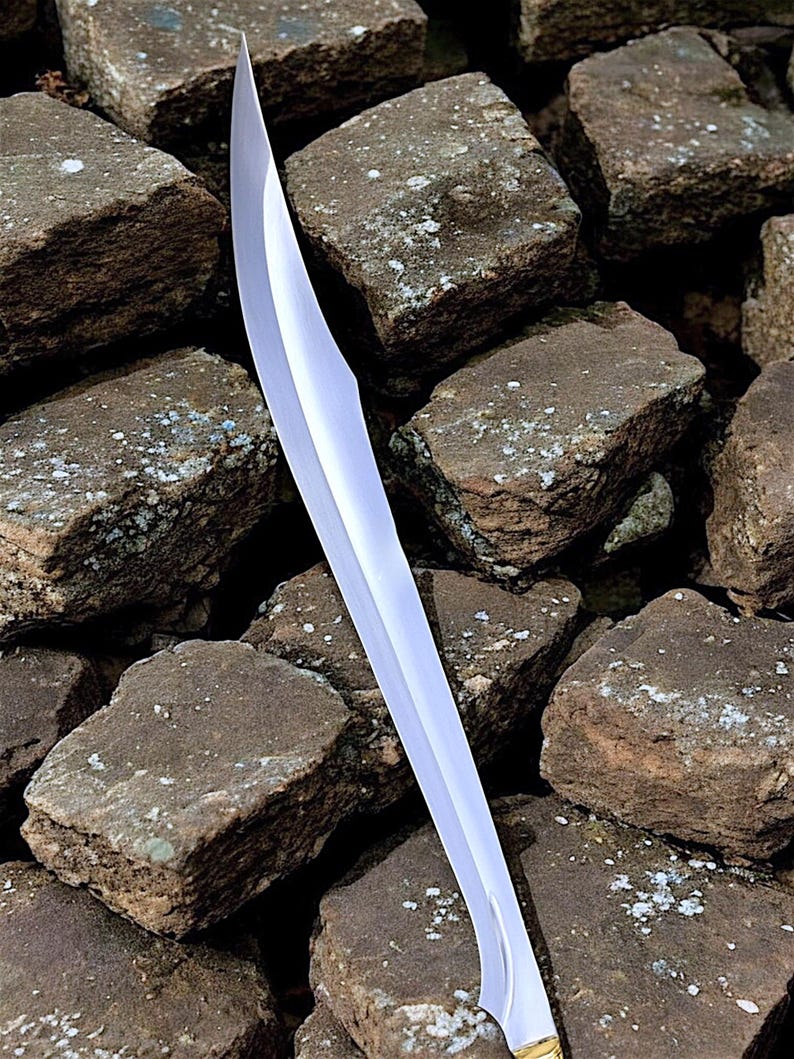 Hand Forged Scimitar Sword | Carbon Steel Curved Blade With Sheath ...