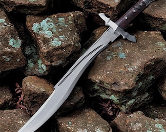 Hand Forged Spartan Sword | 22 Inch High Carbon Steel Blade with Sheath | Rosewood Handle | Greek Style Decorative Display Collectible