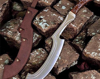 Hand Forged Carbon Steel Egyptian Khopesh Sword | Medieval Viking Style with Sheath | Anniversary & Birthday Gift for Him
