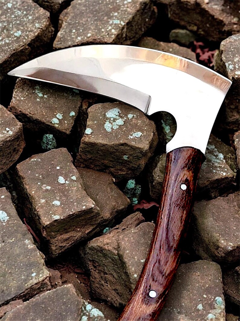 Steel Kama Hand Forged Stainless Steel Kama Knife | Japanese Sickle Style Blade ...