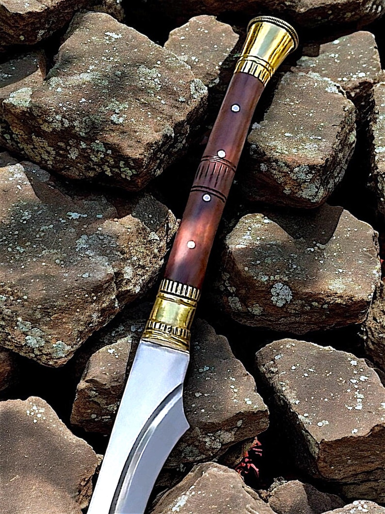 Hand Forged Scimitar Sword | Carbon Steel Curved Blade With Sheath ...