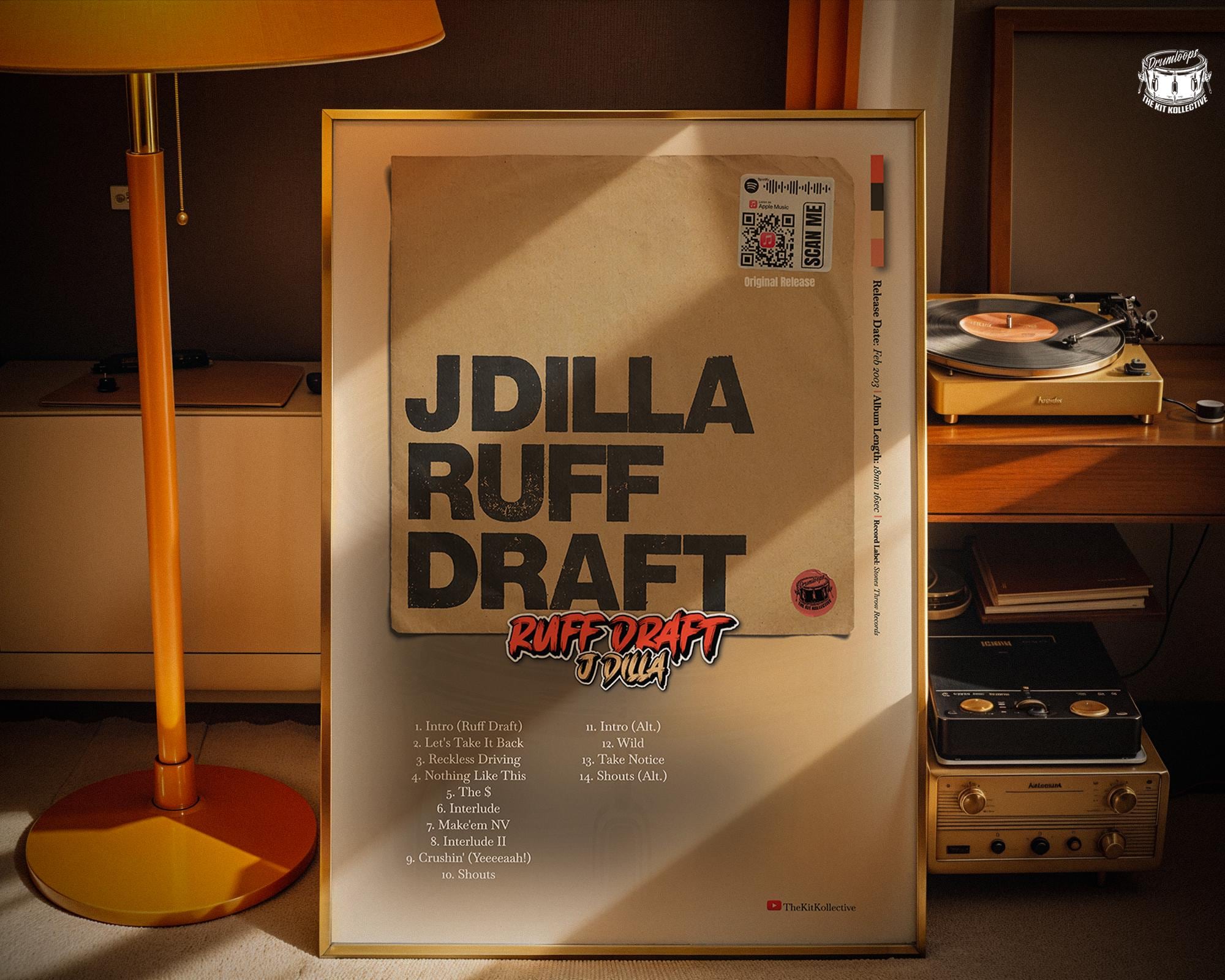 J Dilla Ruff Draft Album Cover Poster | Hip-hop Wall Art Print