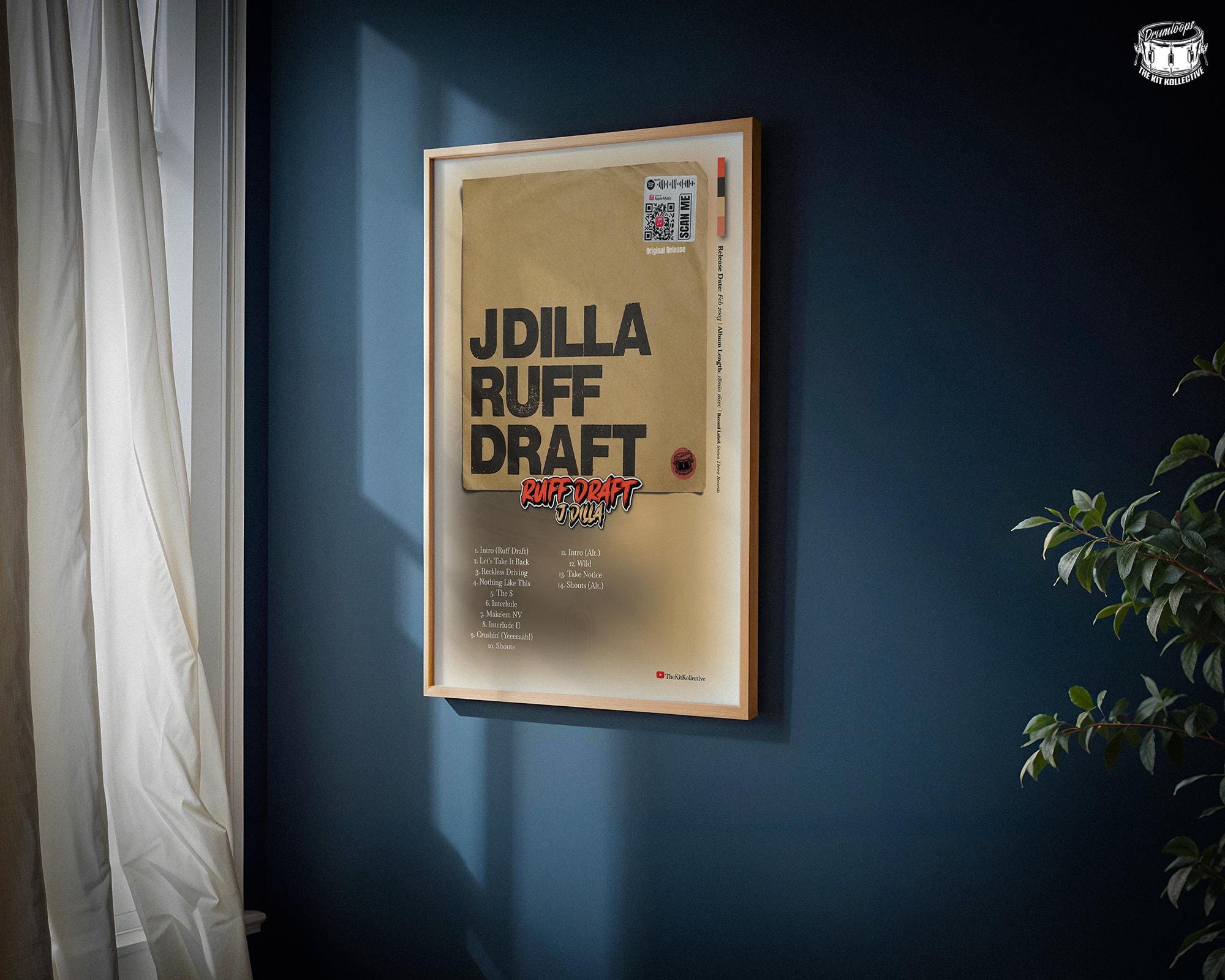 J Dilla Ruff Draft Album Cover Poster | Hip-hop Wall Art Print