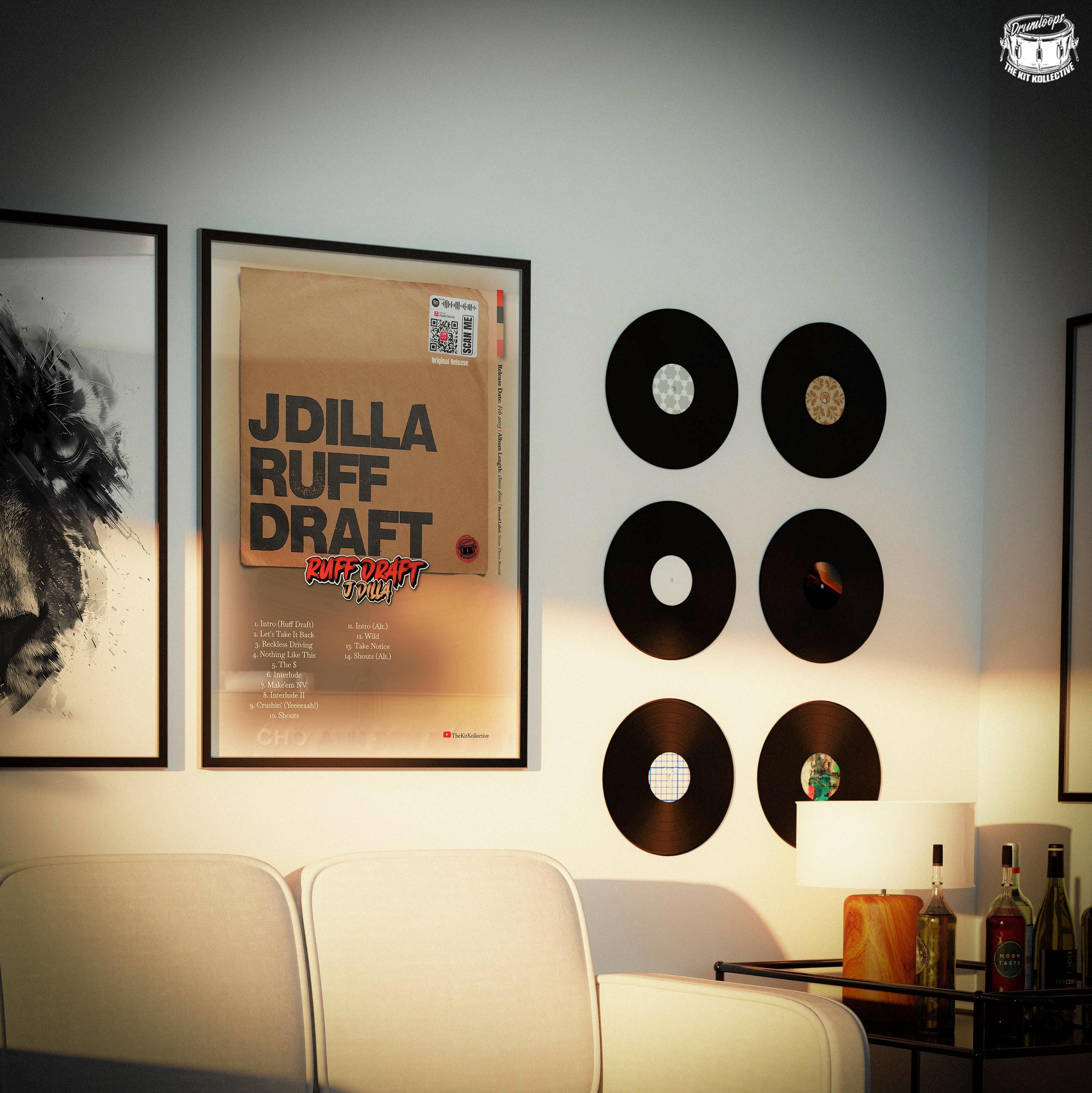 J Dilla Ruff Draft Album Cover Poster | Hip-hop Wall Art Print