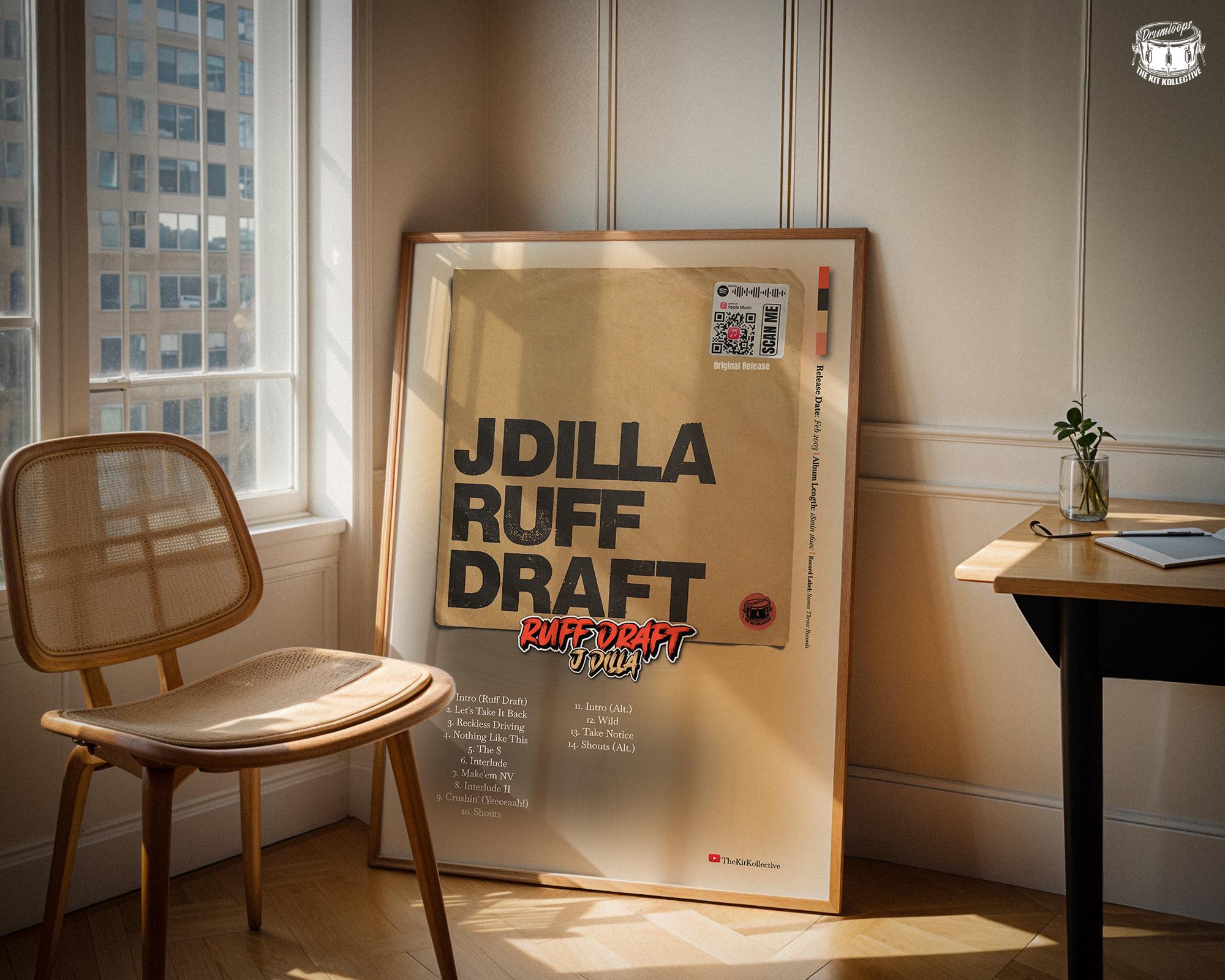 J Dilla Ruff Draft Album Cover Poster | Hip-hop Wall Art Print