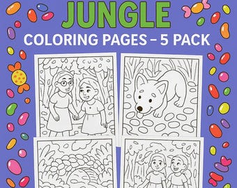 Sweet Kingdom Printable Coloring Pack | Kids Candy Land Activity | Digital Download | 5-Page Coloring Bundle
