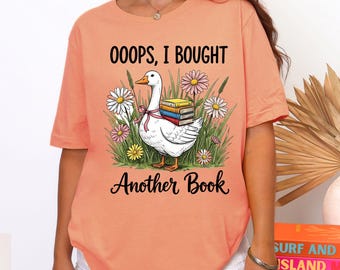 Funny Goose Bookworm PNG | Book Lover Shirt Design (Print-Ready)