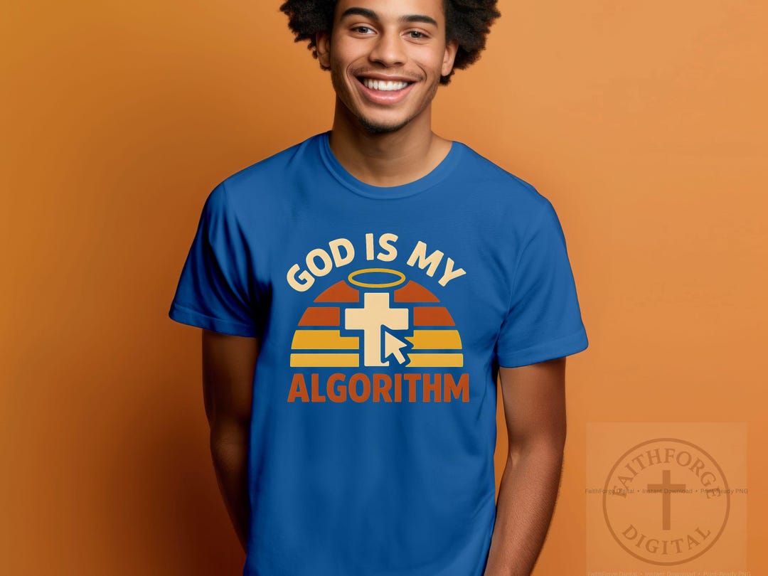 God is My Algorithm Retro Christian PNG | Faith Influencer Design ...