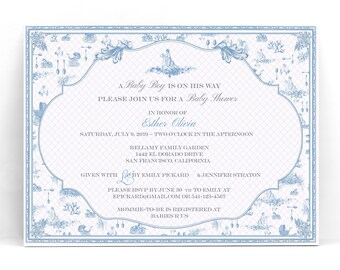 Toile Baby Shower Etsy