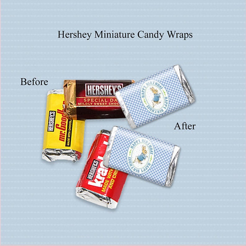 BIRTHDAY PETER RABBIT Candy Bar Wrapper Party Hershey - Etsy