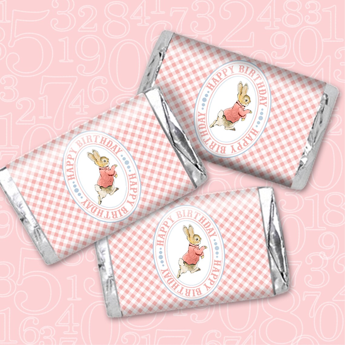BIRTHDAY PETER RABBIT Candy Bar Wrapper Party Hershey Miniature ...