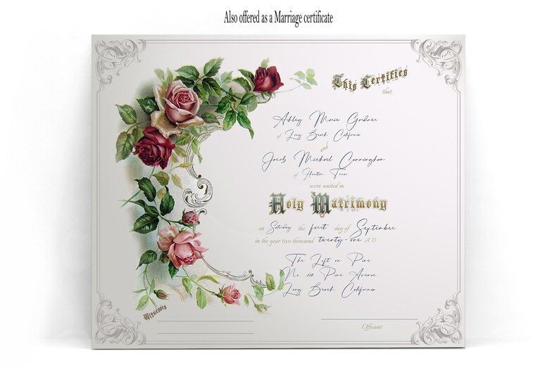  Wedding Vow Renewal Template Certificate Printable 