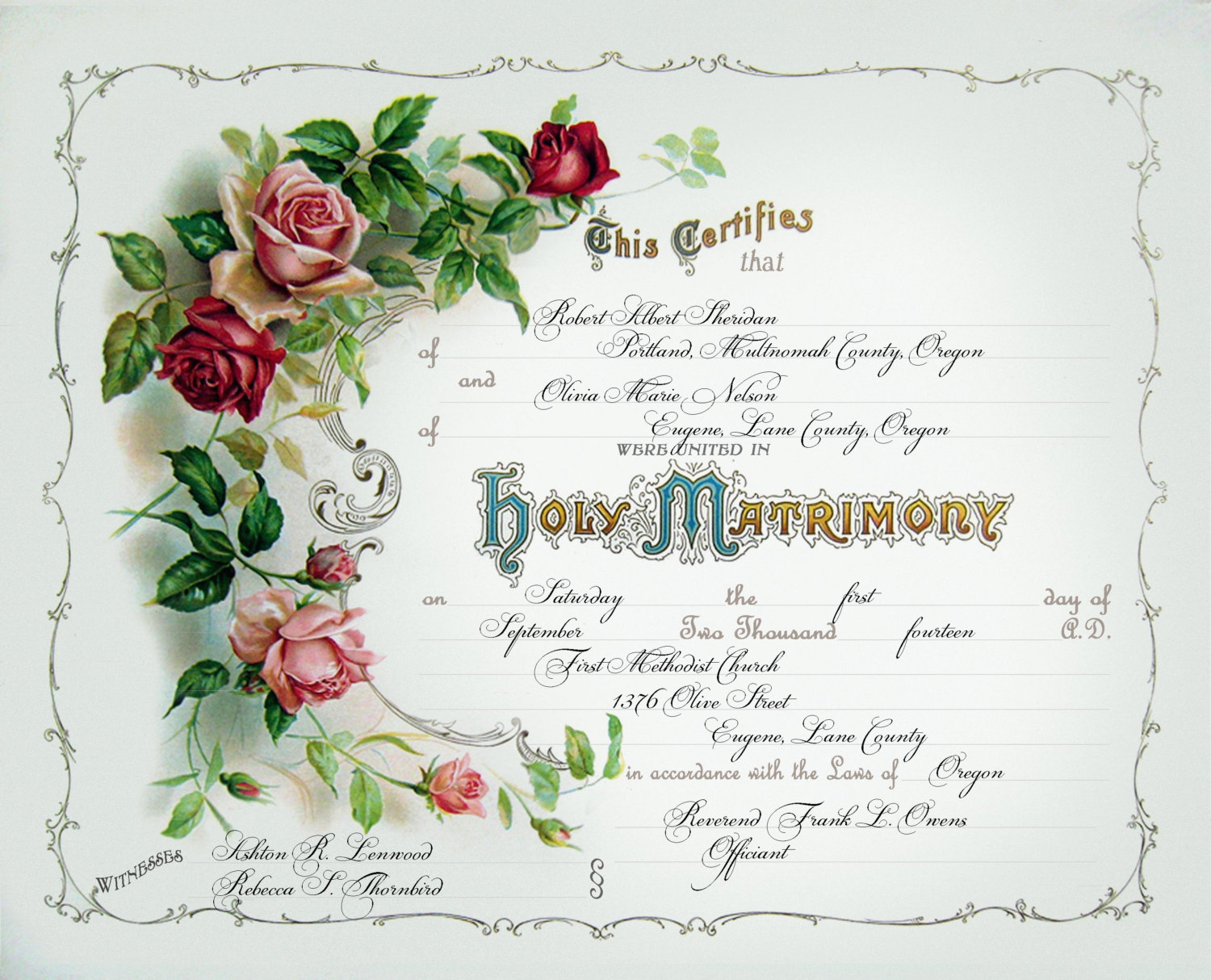 wedding-certificate-marriage-certificate-custom-vintage-etsy