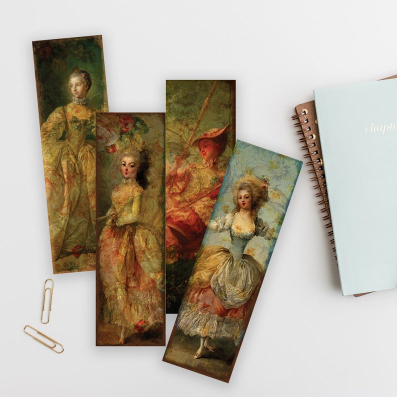 French Bookmarks Printable Digital Collage Sheet Printable Etsy