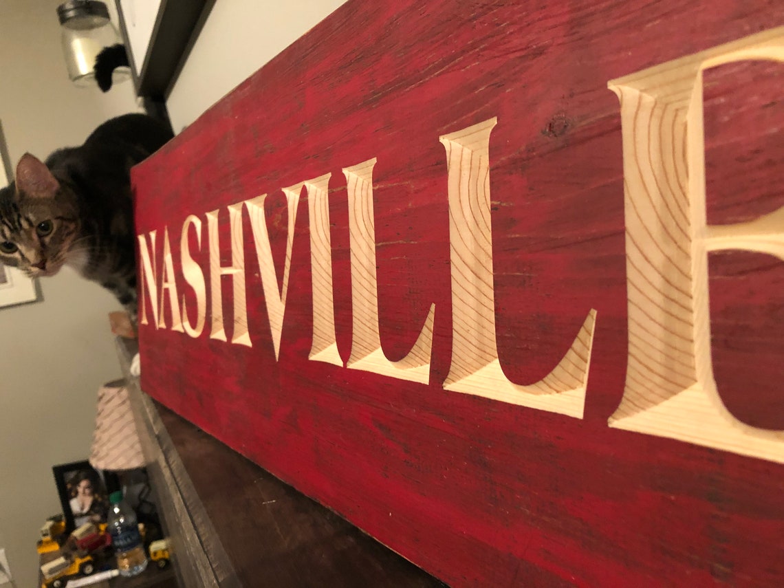 NASHVILLE Sign / Rustic Nashville Sign / Wall Decor / TN / Etsy