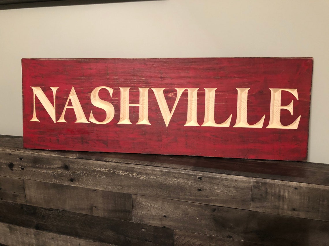 Rustic Tennessee. Sign NASHVILLE Sign / Rustic Nashville Sign / Wall Decor / TN / - Etsy