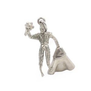 Vintage Spanish Bull Fighter holding Roses Charm - Matador Toreador -  Travel Souvenir Keepsake Charm