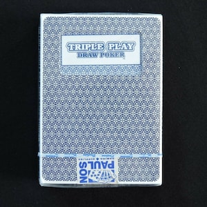 Vintage 1990&#39;s Triple Play Draw Poker Promotional Playing Cards - Sealed Deck of Paulson Playing Cards - IGT Video Poker Machine Promo