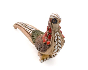 Vintage Artesania Rinconada Pheasant Figurine - #53 - Uruguay Animal - Hand Crafted Ceramic - Retired Design
