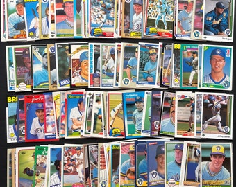Milwaukee Brewers - Lot of 100 Assorted Vintage Baseball Cards