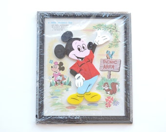 Vintage Mickey Mouse 1960's Child Guidance Toy 14 Piece Puzzle - Magnetic Children's Toy - Sealed Never Used