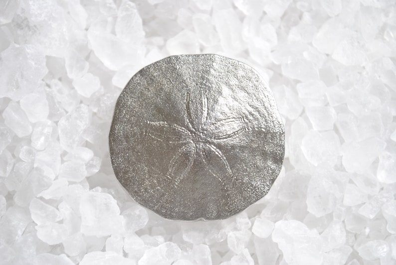 Vintage Amos Canada Pewter Sand Dollar Brooch and Earring Set Early 1990/'s Artisan Made Signed