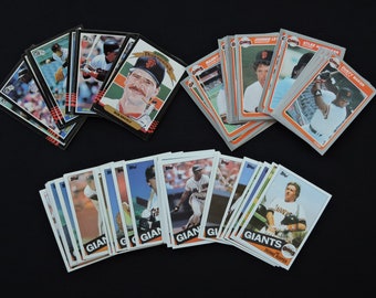 Vintage 1985 San Francisco Giants Baseball Cards Team Sets - Topps, Fleer, and Donruss