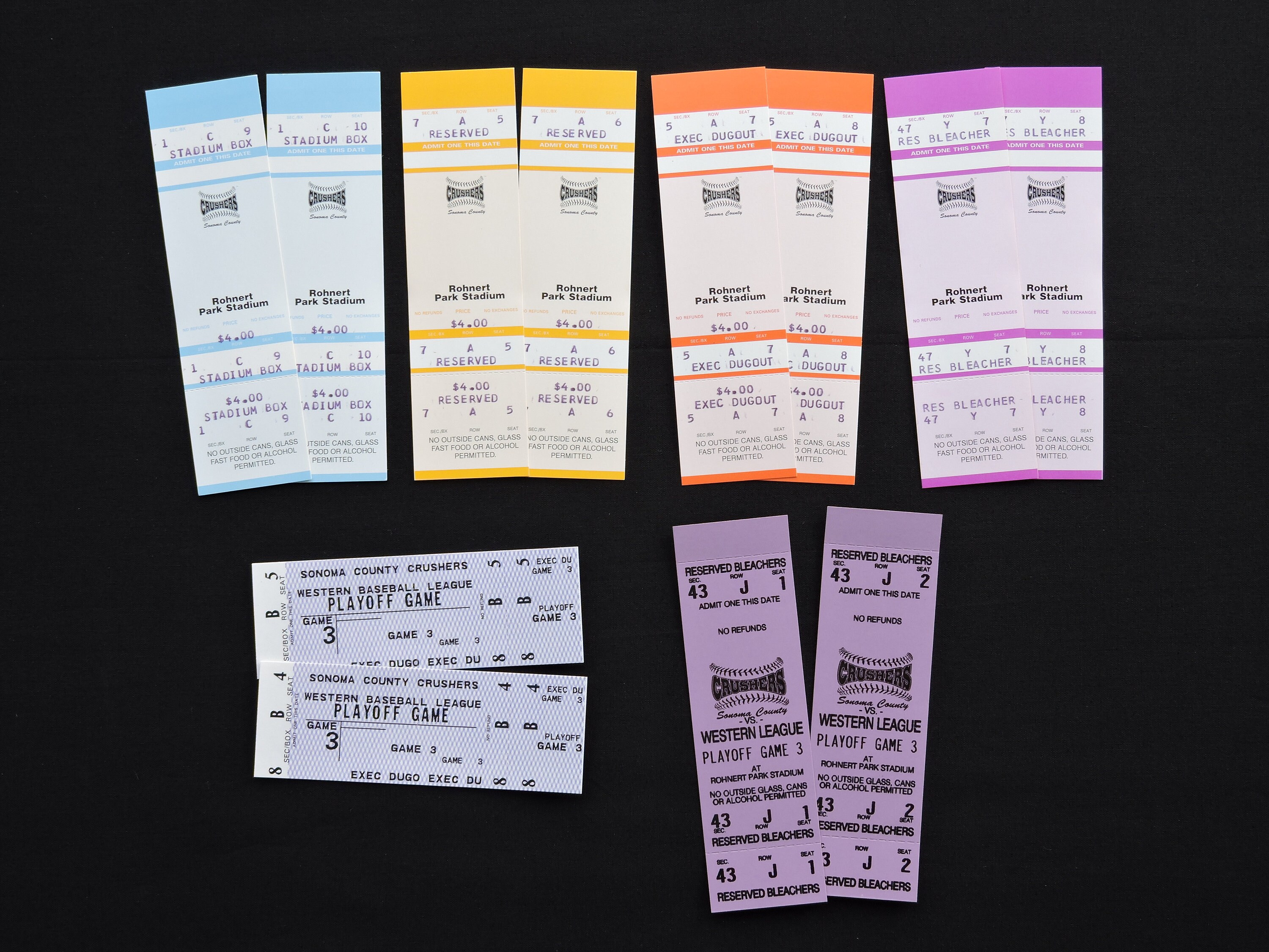 Large 29 Felt Pennant CA Rohnert Park Vintage 1990's Sonoma County Crushers Baseball Team