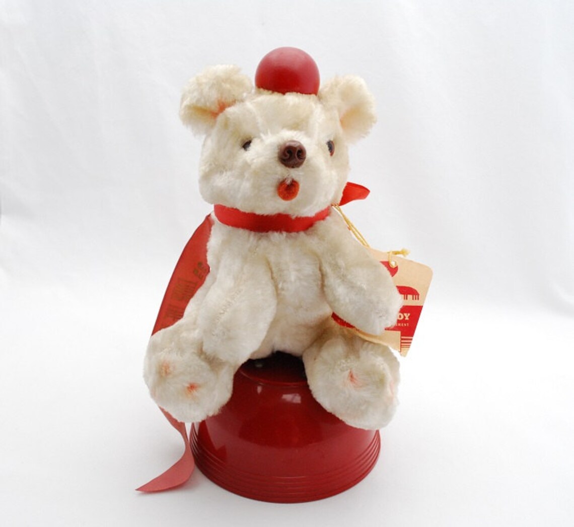 Vintage Musical Rotating Bear Music Box Display Toy Etsy