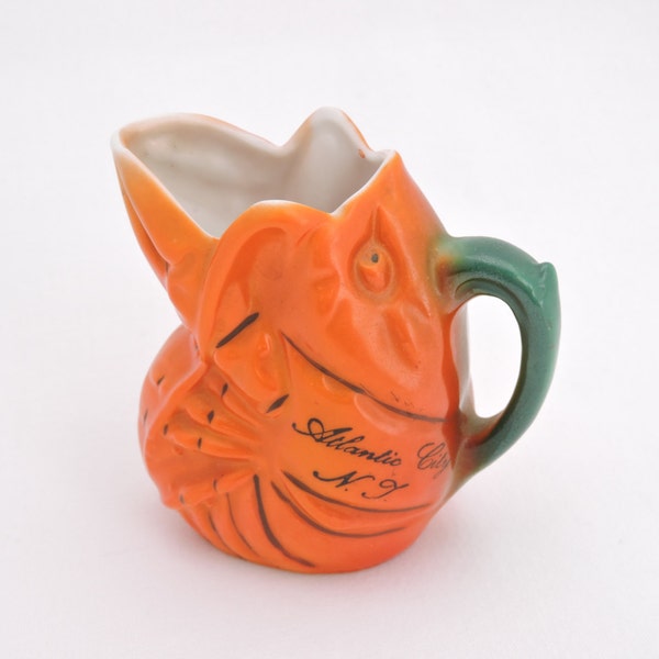 Vintage Figural Ceramic Crawfish Souvenir Creamer - Atlantic City, New Jersey - German Ceramic