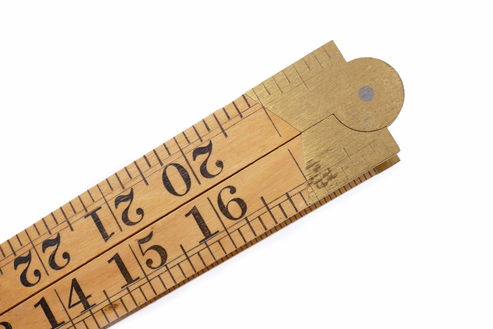 Vintage Sybren Boxwood and Brass Folding Ruler 36 Inch Wooden Ruler ...