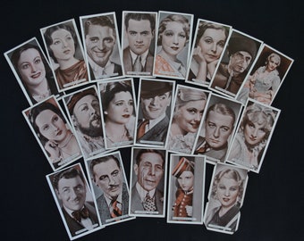 Katharine Hepburn Fred Astaire vintage 1935 Hollywood Film Stars trading card set 1930/'s nonsports lot