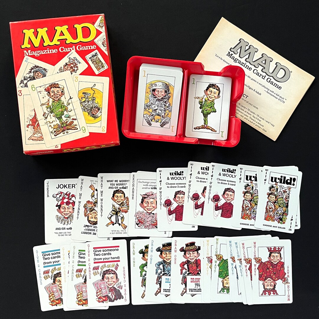 Vintage 1979 Mad Magazine Card Game Complete Parker Brothers Game Etsy