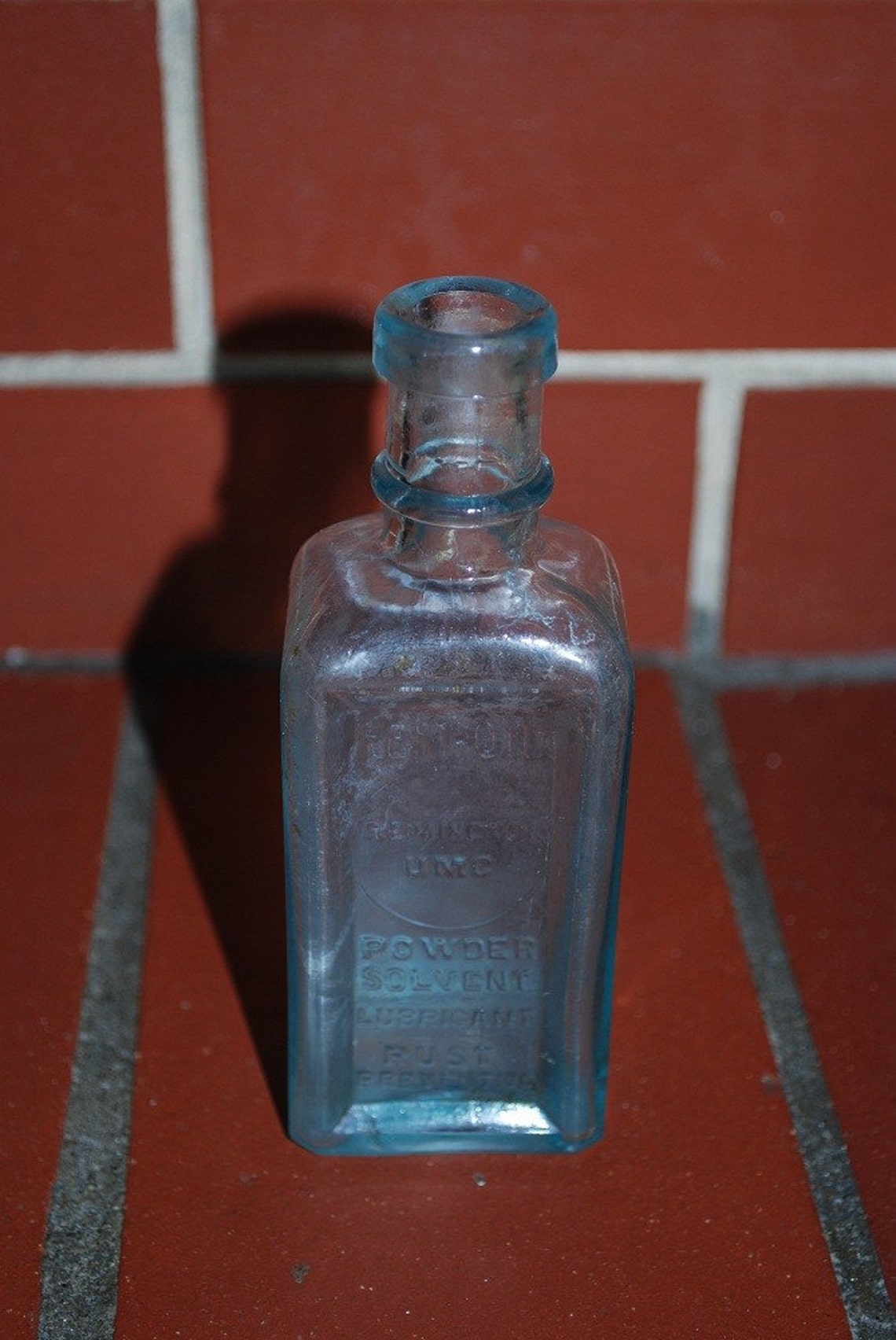 Antique Remington Rem Oil Glass Bottle RARE Etsy