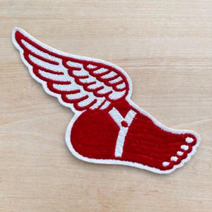 Vintage Winged Foot Track and Field Athlete Patch - Original Vintage Sew on Patch