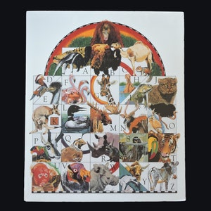 Vintage 1990's Darlene Hardie Animal Alphabet Etching - Onion Creek Studio - Large 22"x26" Signed Etching